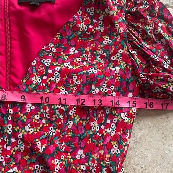 SALONI Collette Silk Floral Mini Puff Sleeve Dress - Picture 10 of 14